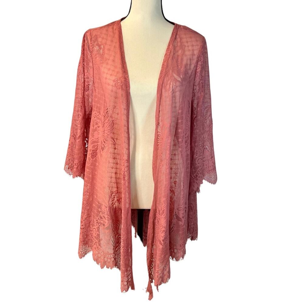 Miami Women’s Pink Lace Cover Up Size L